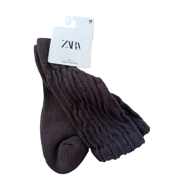 Zara Chunky Socks Brown ( M ) - Picture 1 of 2